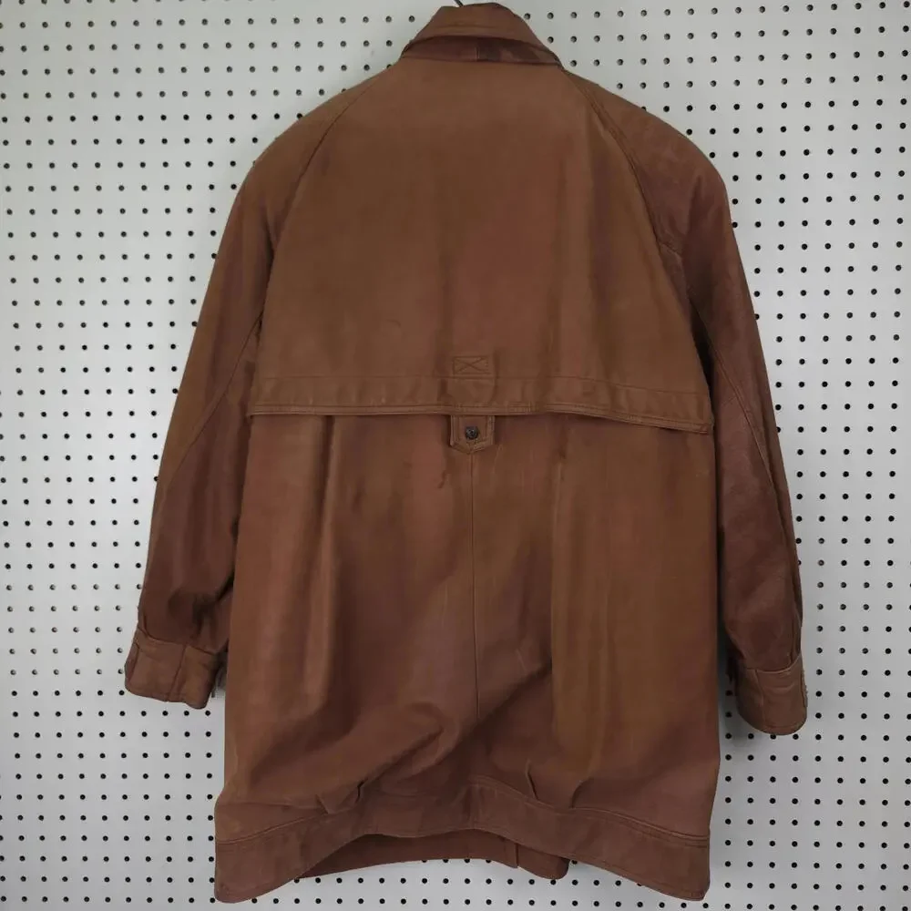 G-III Leather Fashions‎ Brown Leather Jacket Size 18/20 - Picture 4 of 9